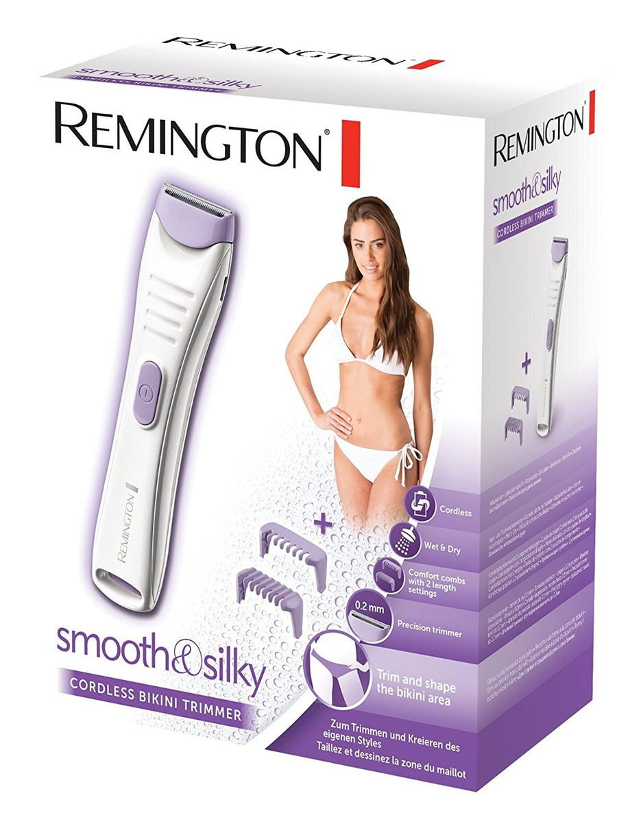 Remington Smooth & Silky Bikini Trimmer, Cordless, Wet & Dry, Comfort Combs, Precision Trimmer