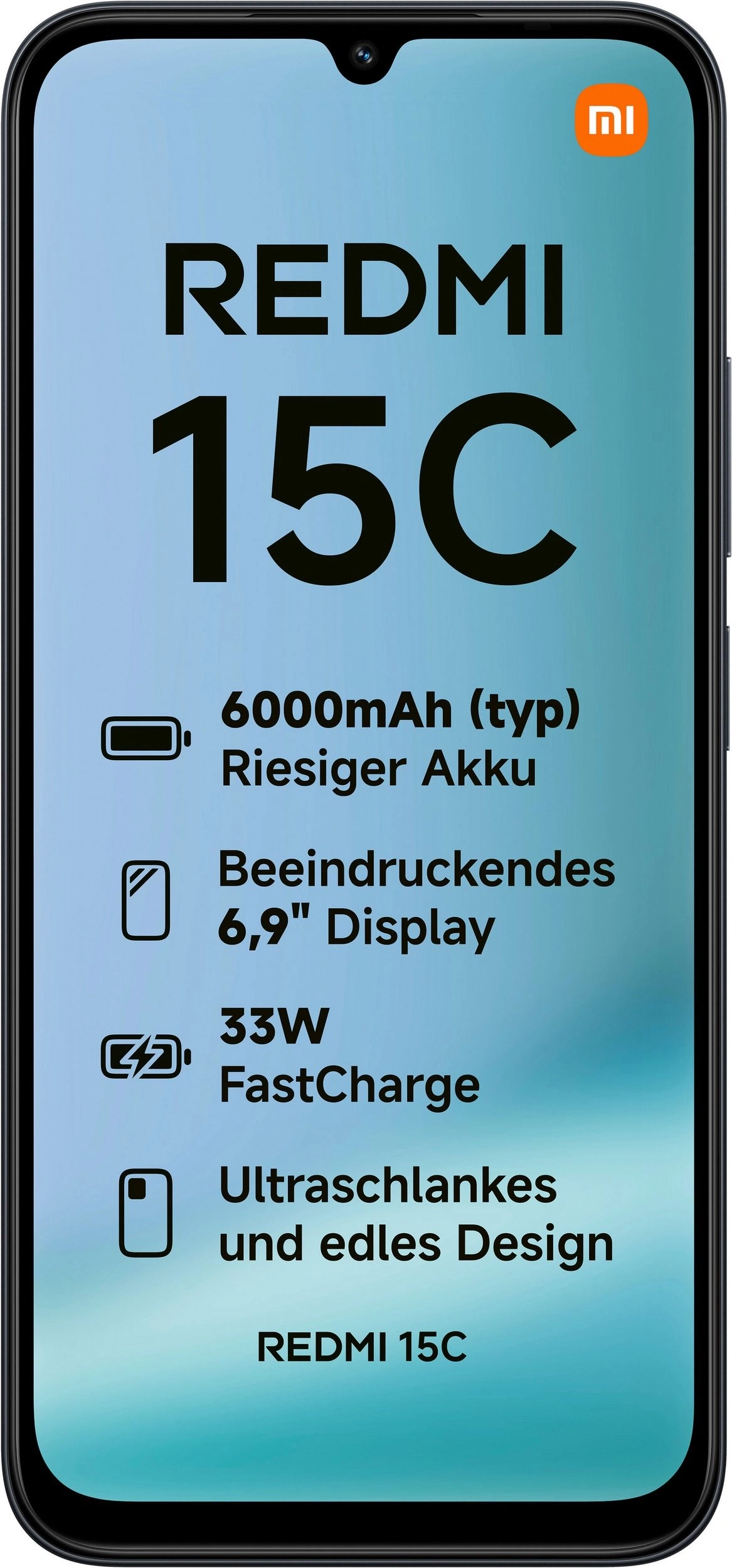 Redmi 15C mit 6000mAh Akku, 6.9" Display und 33W FastCharge.