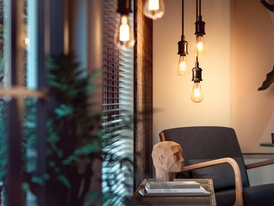 PHILIPS Hue Giant Edison E27 Leuchte LED Bluetooth Lampe 2100K 550 lm
