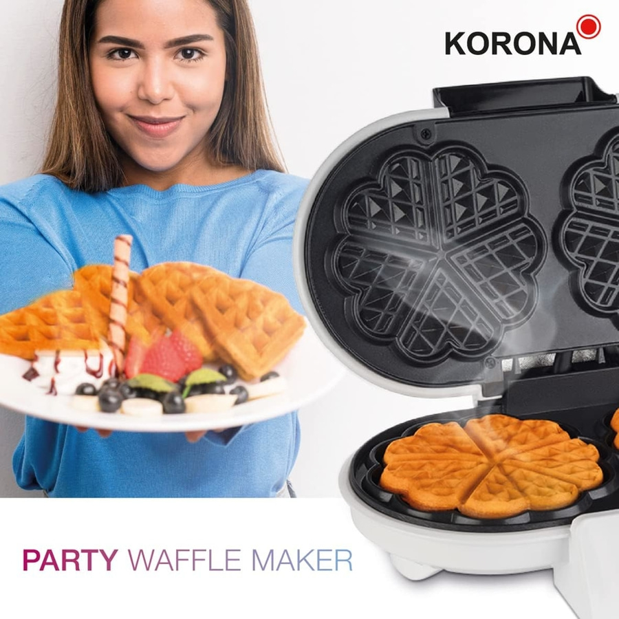 KORONA 2-in-1-Kombi-Waffeleisen 41020 Doppelwaffeleisen 1200 Watt 2x 13cm NEU