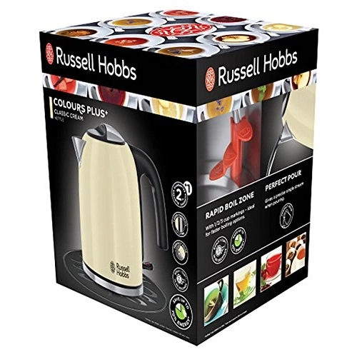Russell Hobbs Wasserkocher, cremefarben, Rapid Boil Zone, Perfect Pour, Classic Cream, 20
