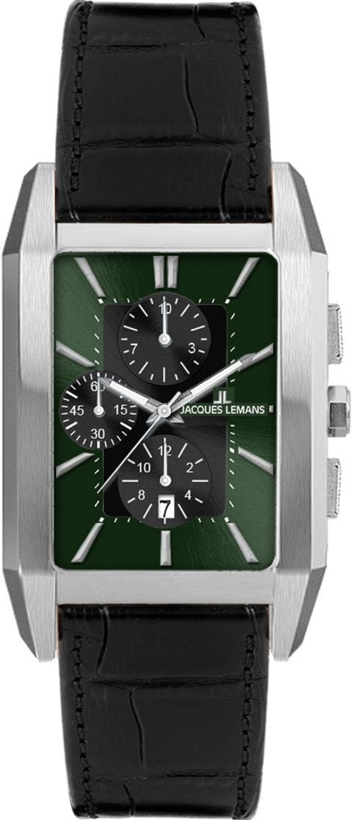 JACQUES LEMANS Herrenarmbanduhr 1-2161E Quarz Chronograph Datum 34x52 mm B-WARE