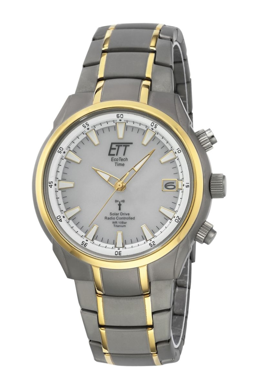 ETT Herren Armbanduhr Aquanaut EGT-11337-51M Funkuhr Solar Drive Titan 42mm