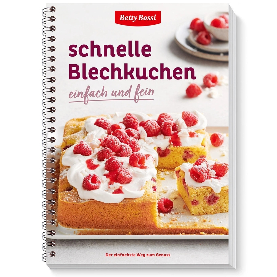 Buchcover mit Kuchen, Himbeeren und Sahne, Betty Bossi, einfach und fein