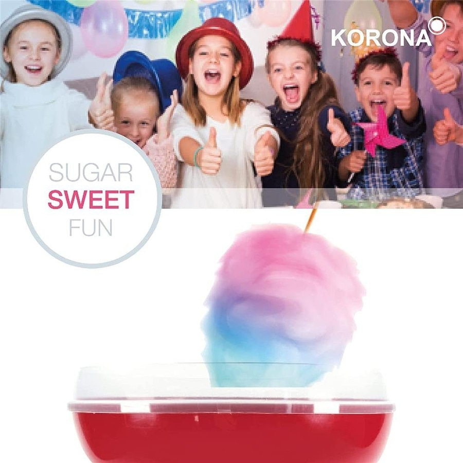 KORONA Zuckerwattemaschine 41200 inkl. Messlöffel & 10x Holzstäbchen NEU