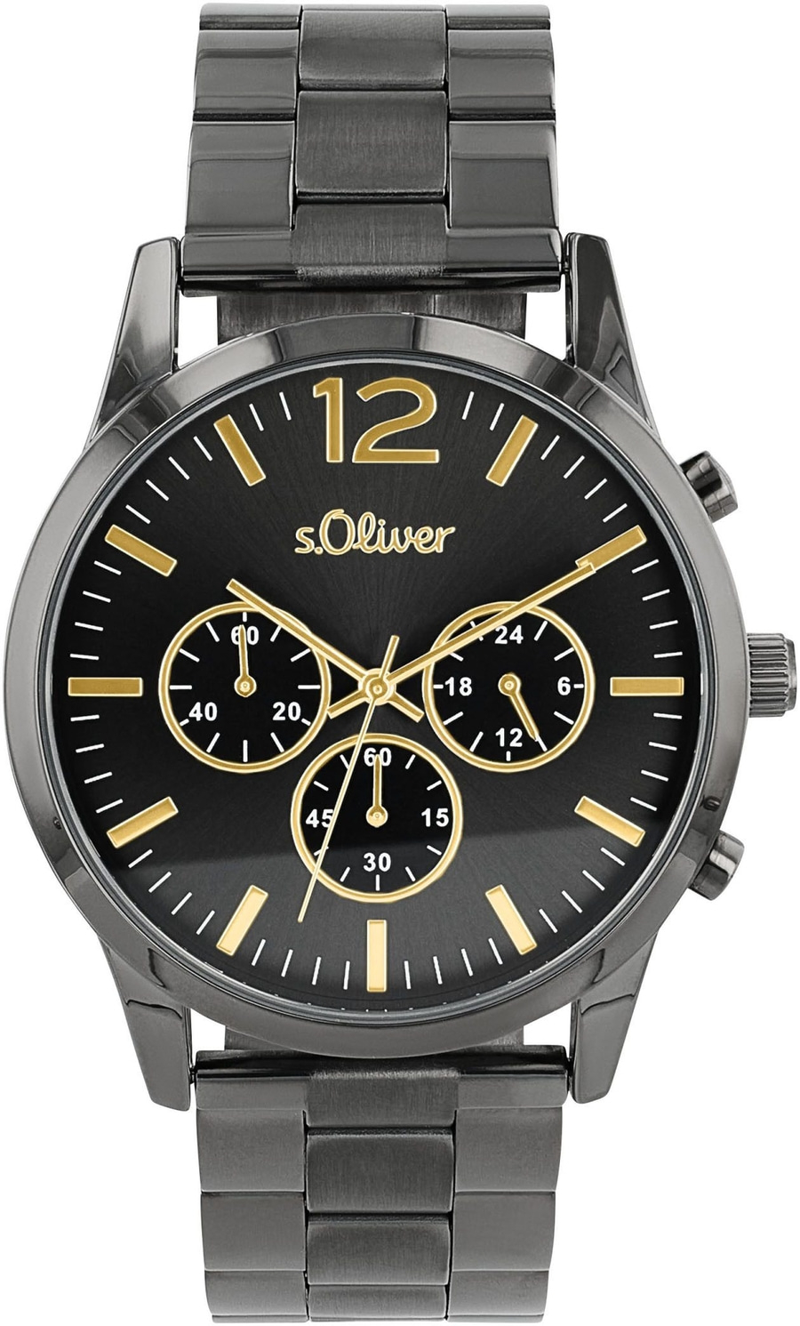 S.OLIVER Herren Armbanduhr 2038384 Quarz Chronograph Stoppfunktion 42mm S.OLIVER Herren Armbanduhr 2038384 Quarz Chronograph Stoppfunktion 42mm