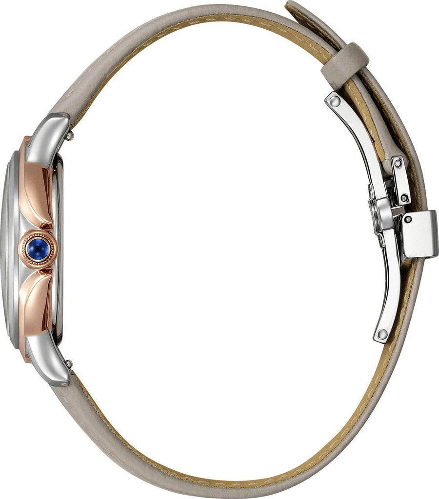 CITIZEN Damen Armbanduhr EM1166-01Z Eco-Drive Solar Saphirglas Lederarmband 30mm
