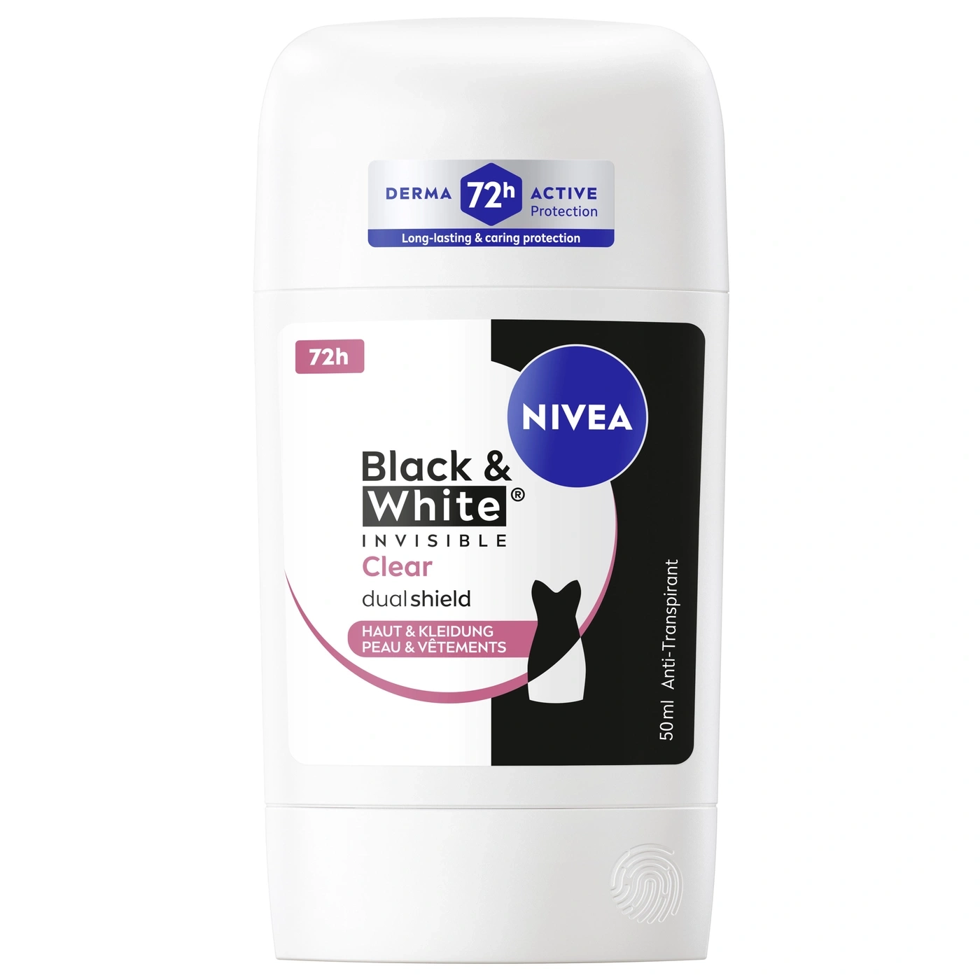 Nivea Black & White Deostick 72h mit dual shield Schutz für Haut und Kleidung