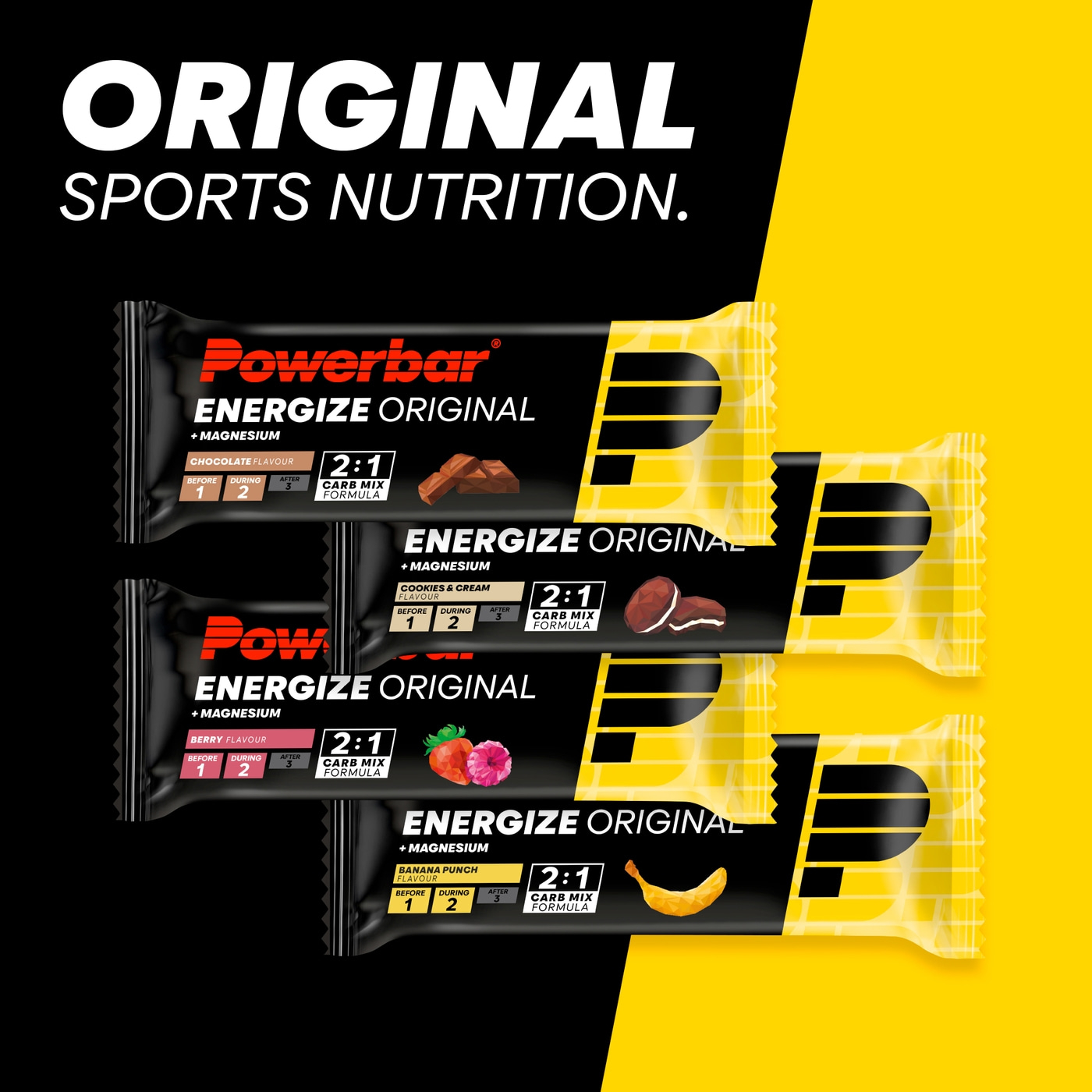 POWERBAR Energize Original Banana Punch 15x55 g High Carb Energieriegel