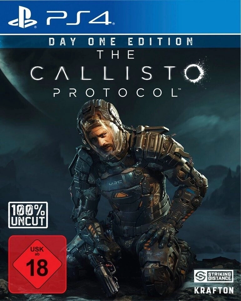 Das Cover des Spiels The Callisto Protocol für PS4, 'Day One Edition'.