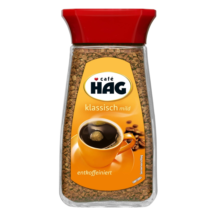 CAFÉ HAG Löskaffee klassisch mild 6x100g Gläser entkoffeiniert löslicher Kaffee