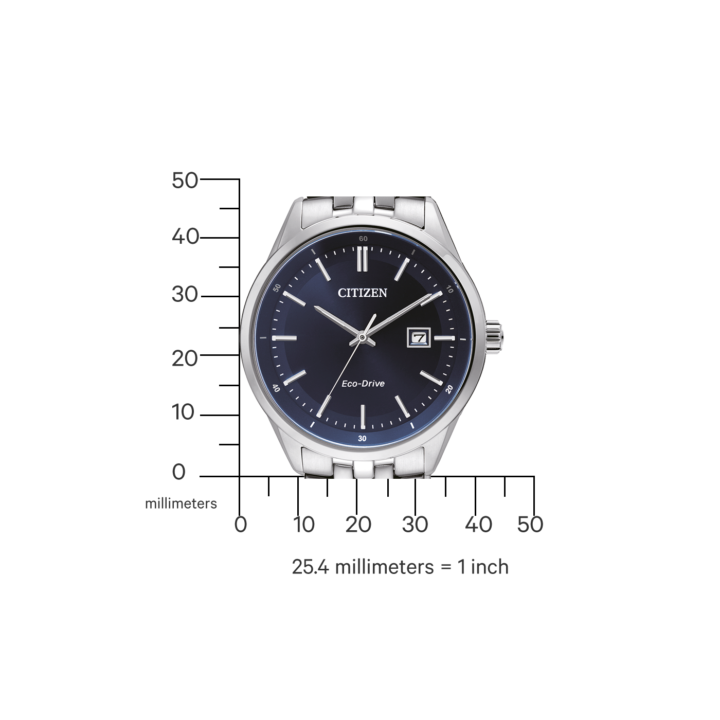 CITIZEN Herren Armbanduhr BM7251-53L Eco-Drive Saphirglas Titan 41 mm B-Ware
