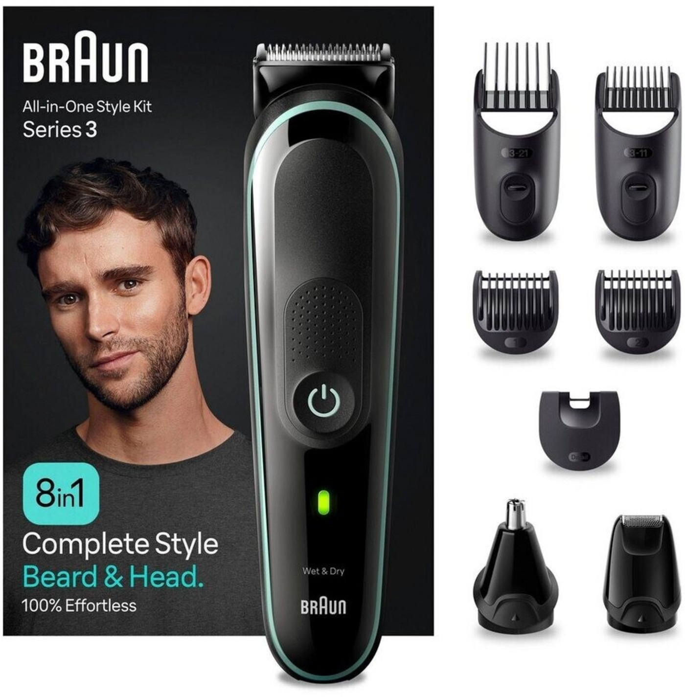 BRAUN Haar- und Bartschneider MGK3441 Barttrimmer Akku schwarz B-Ware