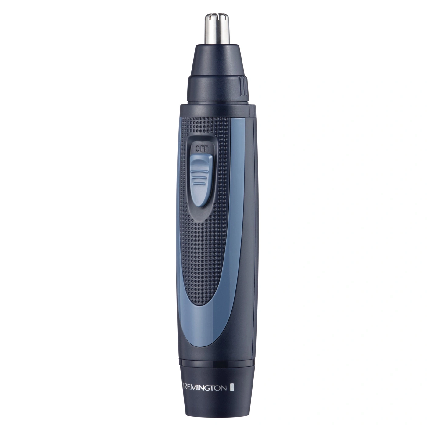 Nasenhaartrimmer von Remington, blau und schwarz, mit Ein- und Ausschalter