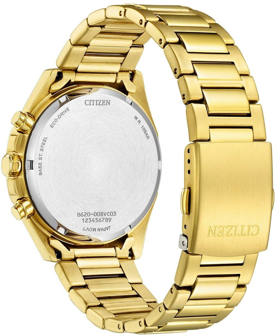 CITIZEN Herren Armbanduhr CA4592-85A Eco-Drive Chronograph 41 mm gold B-WARE