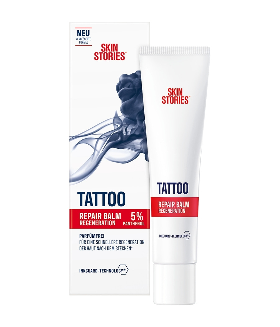 Tattoo Repair Balm von Skin Stories, 5% Panthenol, Regeneration, parfümfrei.