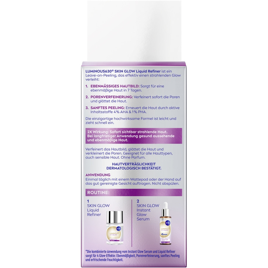 NIVEA LUMINOUS630® Skin Glow Routine Set - Instant Glow Serum + Liquid Refiner