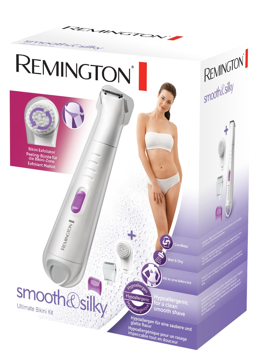REMINGTON Bikini-Trimmer smooth&silky WPG4035 Akkubetrieb wasserfest 3 Aufsätze