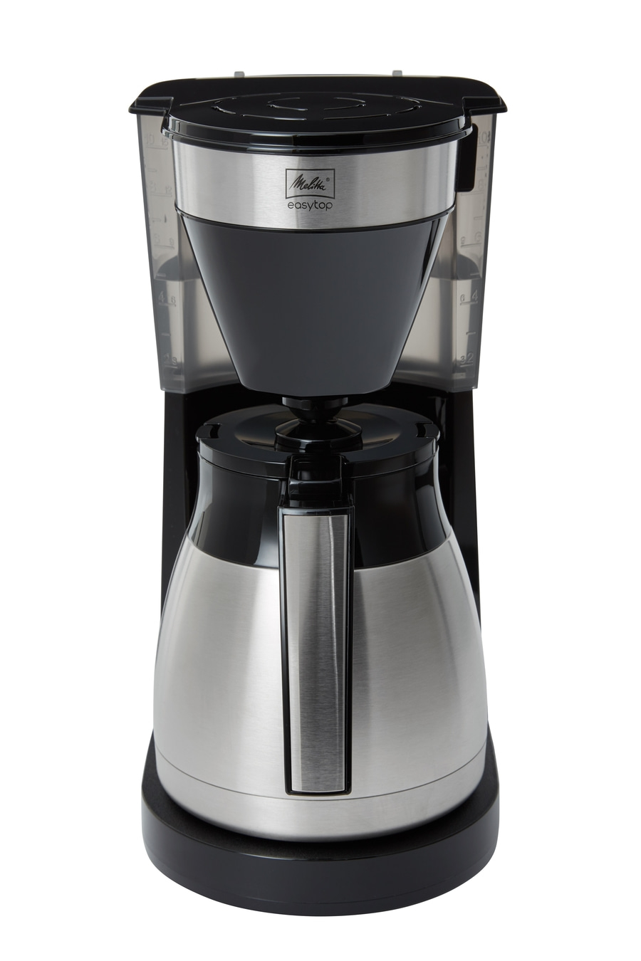 MELITTA Filterkaffeemaschine EasyTop Therm Stahl 1023-10 Schwarz-Edelstahl