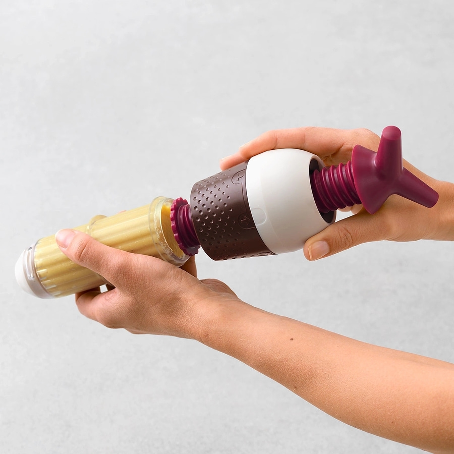 BETTY BOSSI Zwirbel-Presse «Gourmet» Gebäckpresse Kekse Braun Beige Rot NEU