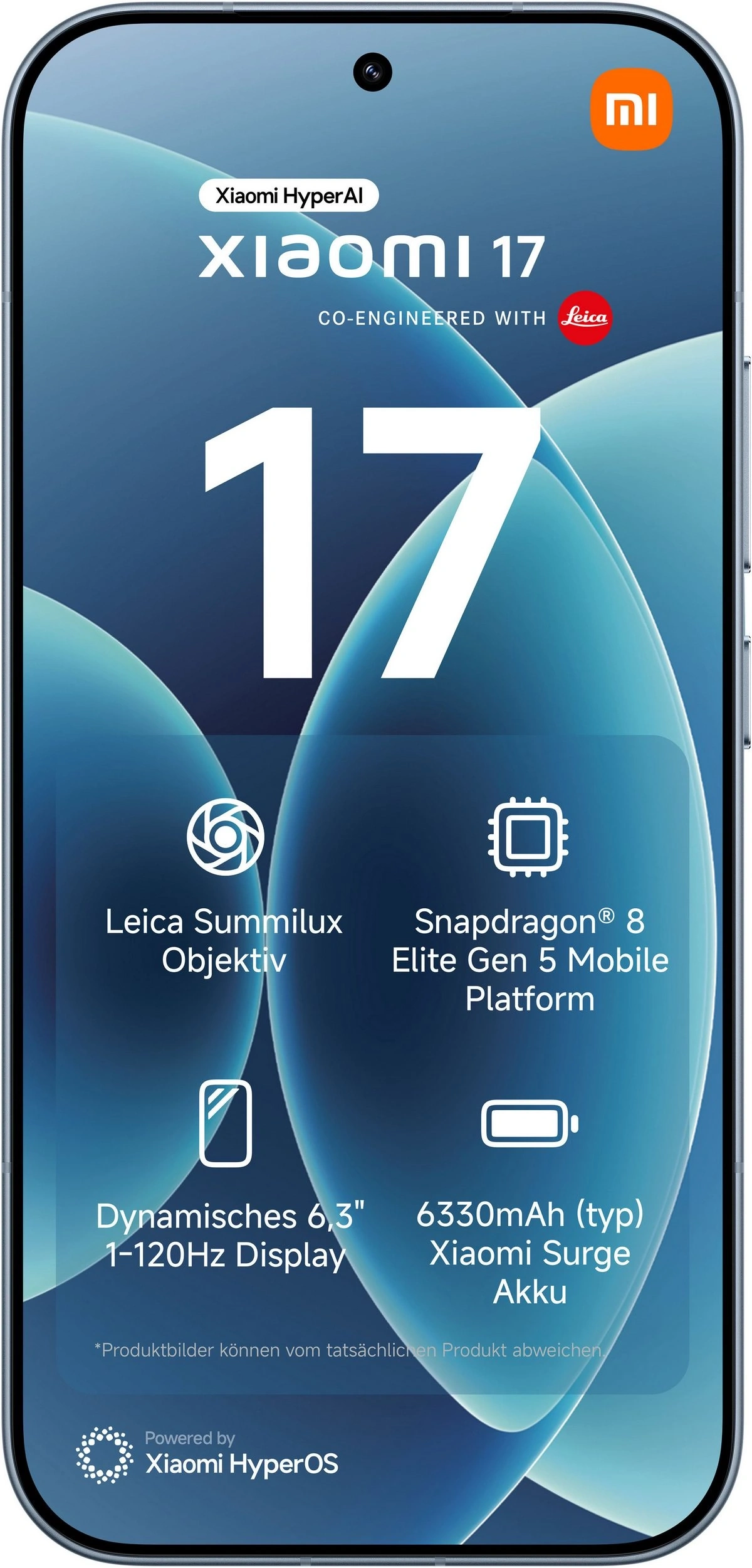 Xiaomi 17 mit Leica Objektiv, Snapdragon 8 Gen 5 und 6,3 Zoll Display