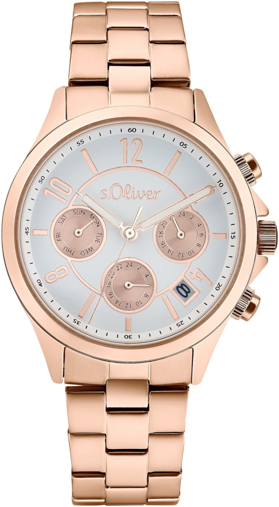 s.Oliver Multifunktionsuhr 2033554 Damenarmbanduhr 34 nn Edelstahl B-WARE