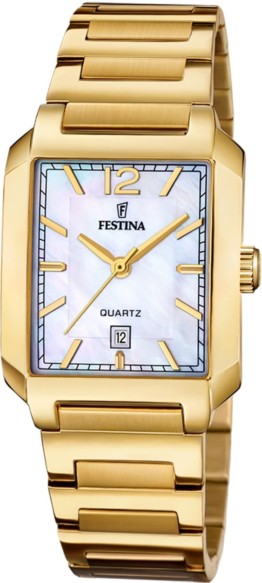 FESTINA Damen Armbanduhr Quarzuhr Festina F20680/2 Edelstahl gold