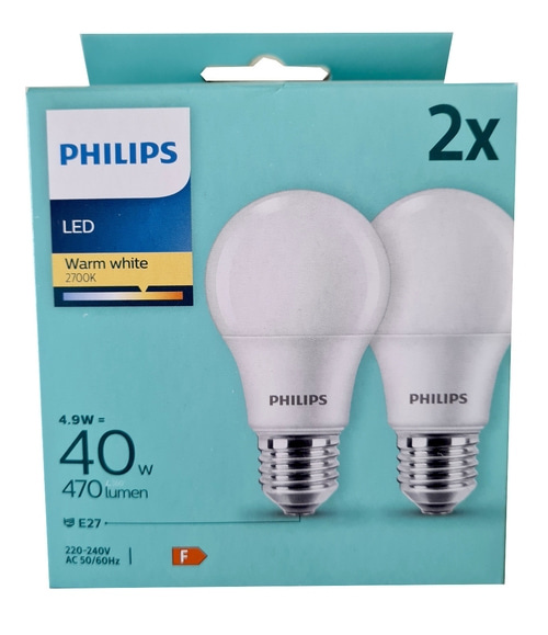 20x PHILIPS 2er Pack LED Leuchtmittel E27 +E14 40W Lampen Leuchten 470lumen NEU