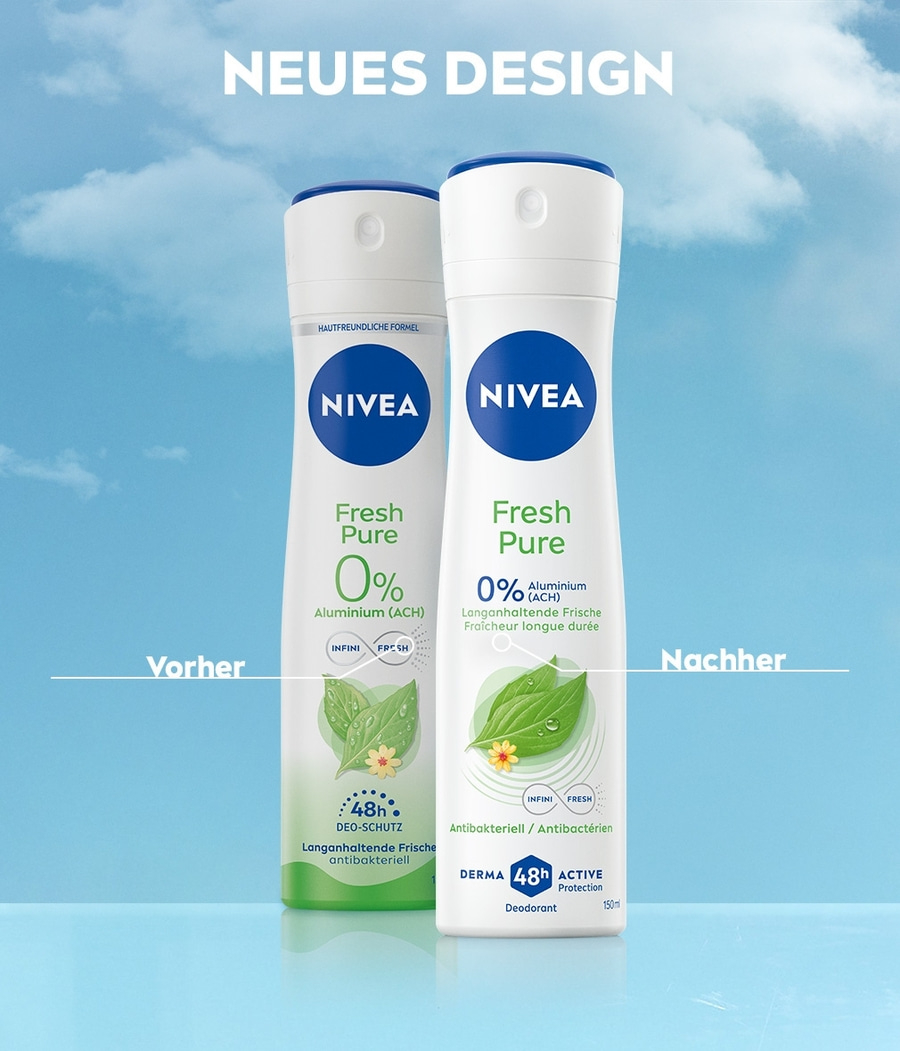 NIVEA Deodorant Fresh Pure Deo Spray 6 x 150ml