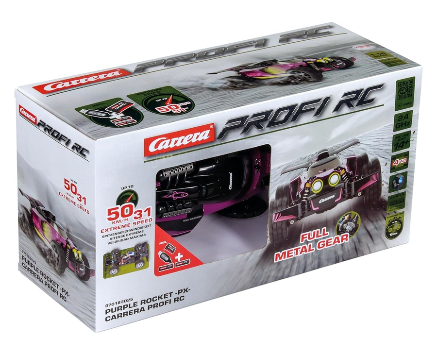 CARRERA Profi RC Purple Rocket Rennauto 2,4 GHz Fernsteuerung Allrad Auto NEU