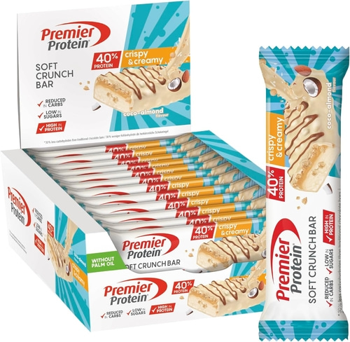 Premier Protein weicher Riegel mit 40% Protein, Kokos-Mandel-Geschmack