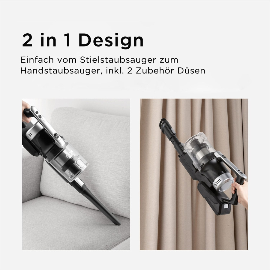 HANSEATIC Akku-Hand-und Stielstaubsauger HVS450BMC 450 Watt 0,7 l B-WARE