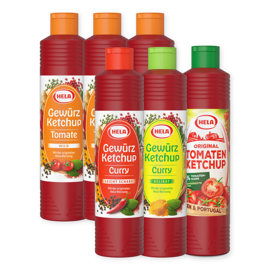 Hela Gewürzketchup, verschiedene Sorten, Flaschen