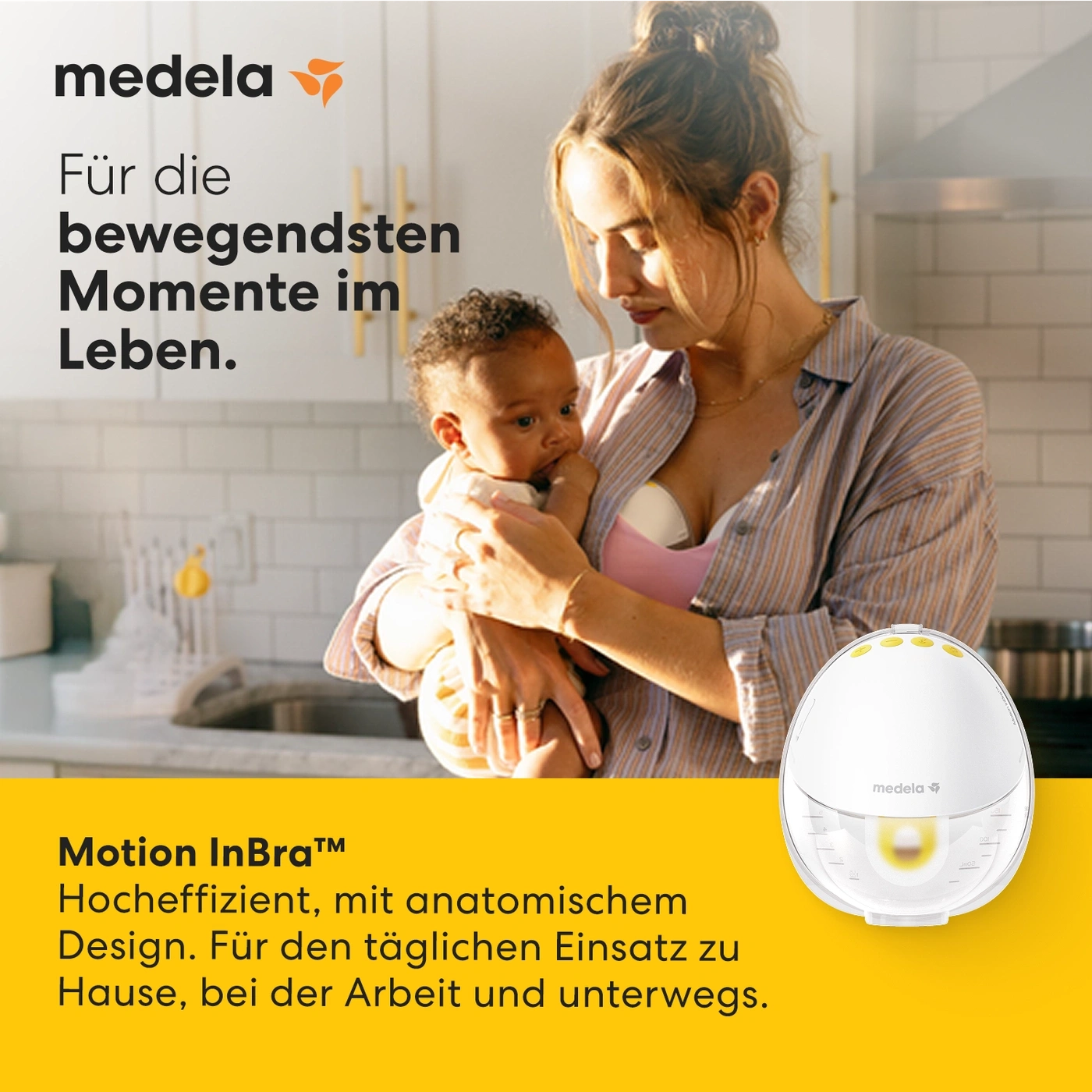 Medela Motion InBra: Für die bewegendsten Momente im Leben.