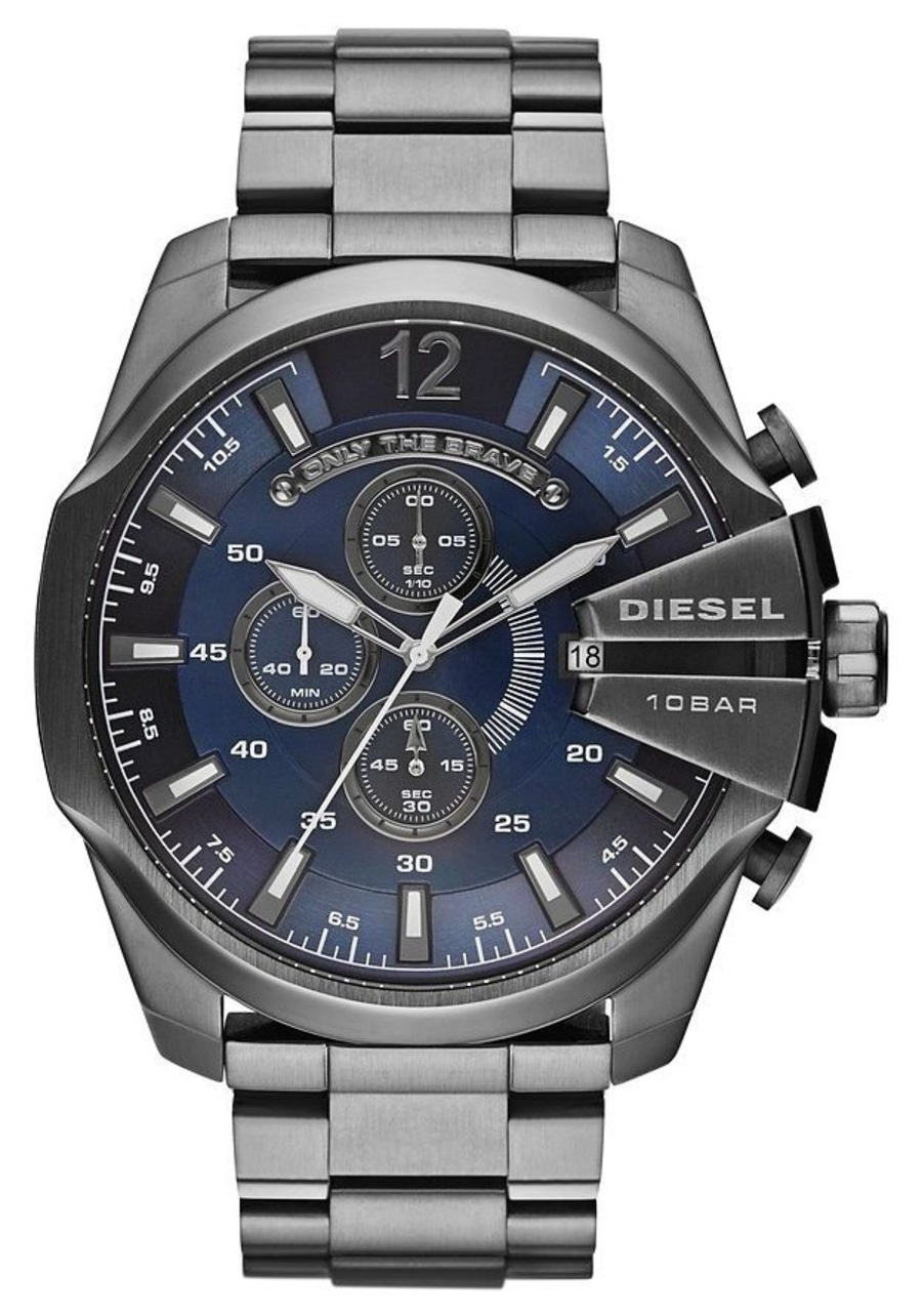 DIESEL Herrenarmbanduhr DZ4329 Quarz Chronograph Mineralglas 51mm grau