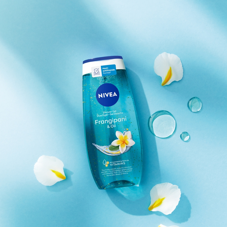 Nivea Duschgel Frangipani & Oil, Hautschützende Formel, erfrischend, sanft, Vitaminen