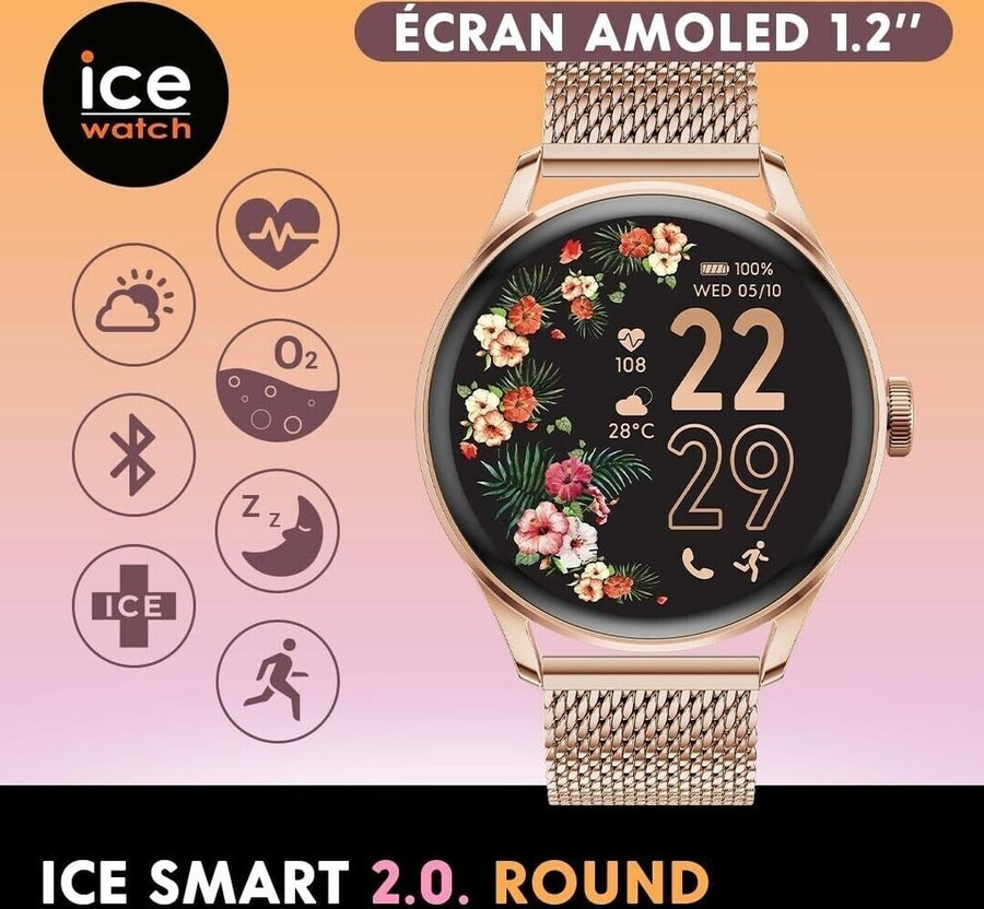 ICE-WATCH Damen Smartwatch ICE smart 2.0 - 39mm rose gold Armbanduhr B-WARE