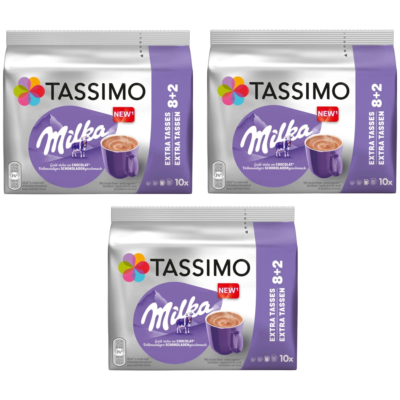 Tassimo Milka Schokoladengetränk, 8+2 Extra Tassen, Neu, 10x Packung
