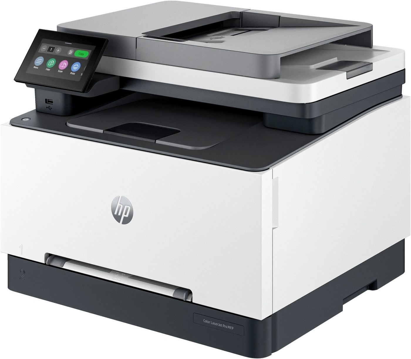 HP Color LaserJet Pro MFP Drucker, weiß und schwarz, mit Touchscreen