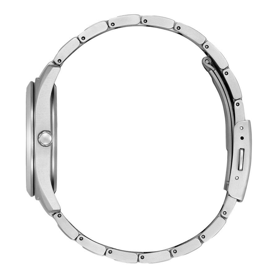 Uhr, silbernes Armband, Seitenansicht, Detailaufnahme, Edelstahl, Accessoire, Mode, Zeit