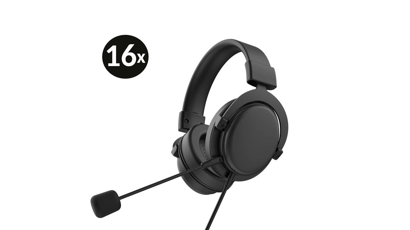 HANSEATIC Gaming Headset ST-GH823 für PC PS4 PS5 abnehmbares Mikro schwarz NEU