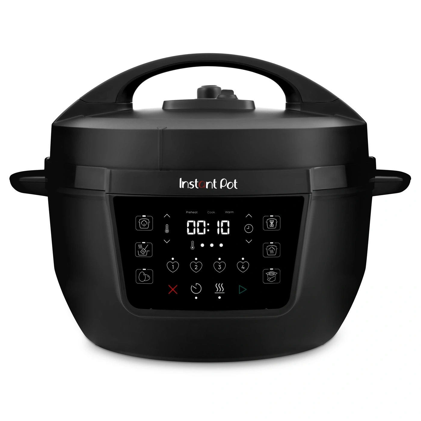 Schwarzer Instant Pot, Digitalanzeige, Kochfeld, Küchengerät, Elektrogerät, Kochen, Essen, Küche, Topf, Kocher