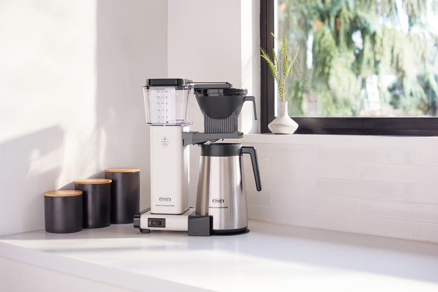 MOCCAMASTER Thermo Filterkaffeemaschine KBGT Off-White Thermoskanne weiß NEU