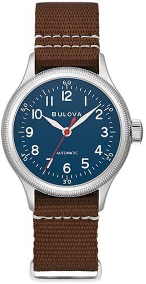 Bulova Herren Armbanduhr 96A282 Herrenuhr Automatik Nylon Edelstahl B-Ware