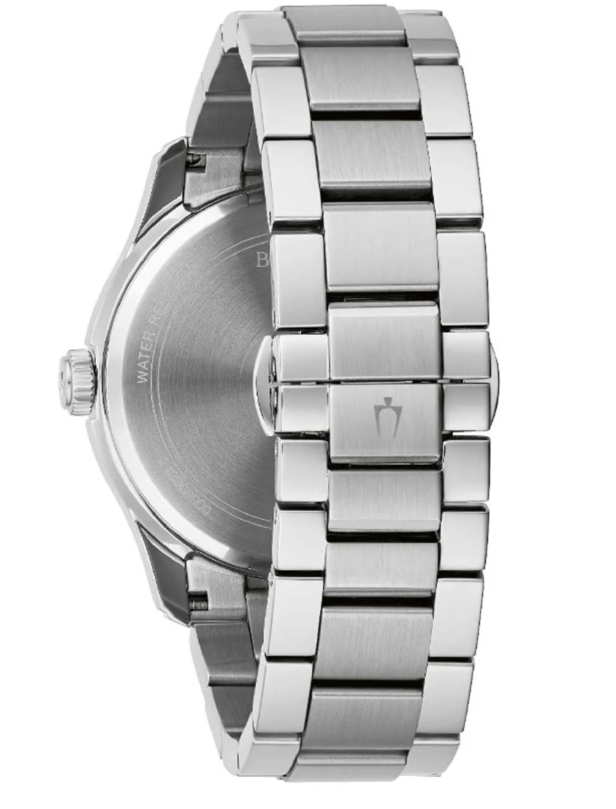 BULOVA 96B391 Armbanduhr Quarz Edelstahl Datumanzeige Silberfarben B-Ware