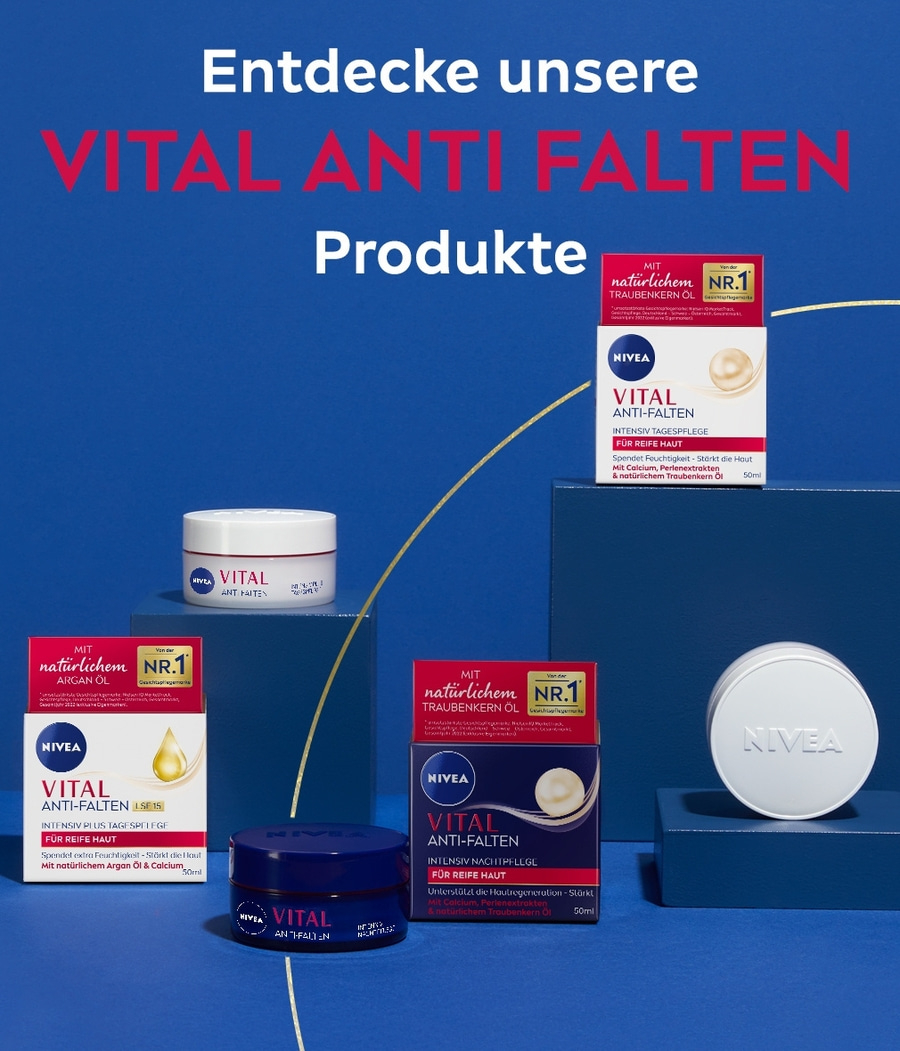 NIVEA Nachtpflege VITAL Anti-Falten Intensiv Nachtcreme reife Haut 2 x 50 ml