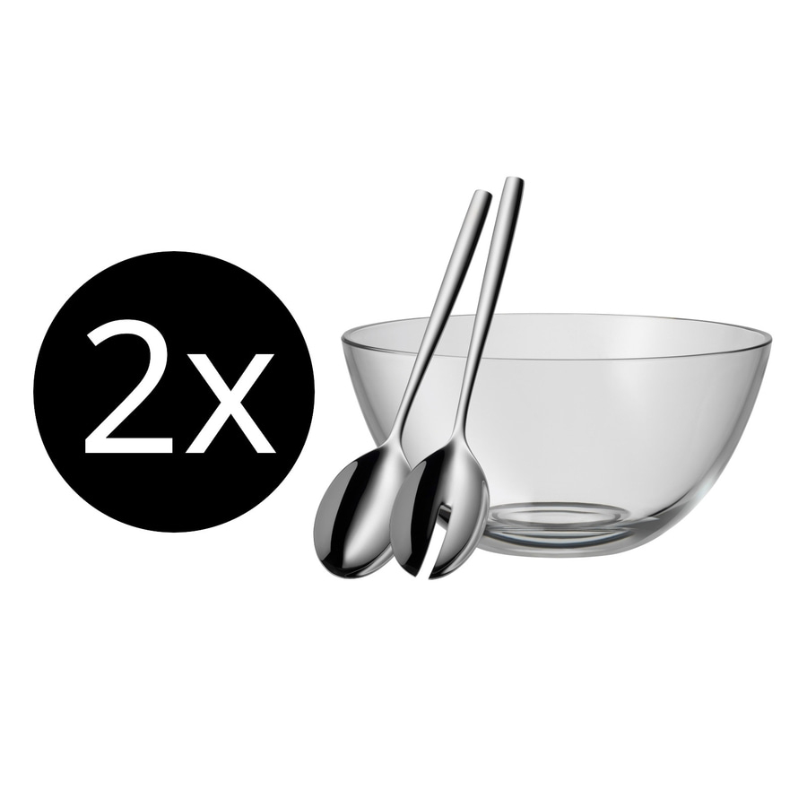 2 x WMF Salat-Set Taverno 3-tlg 3201001651 Schüssel Salatbesteck NEU