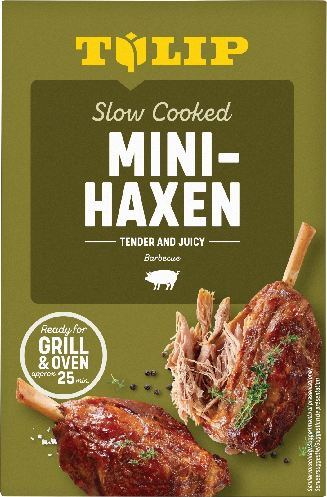 Tulip Mini-Haxen mit BBQ-Sauce, zart und saftig, für Grill und Ofen