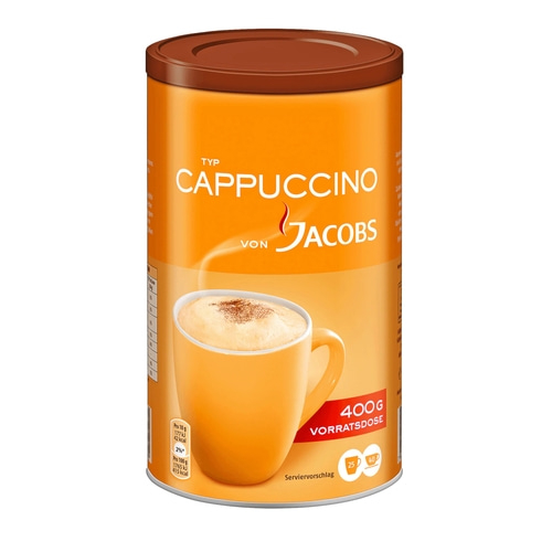 JACOBS Löskaffee Typ Cappuccino 6 x 400 g Dosen löslicher Kaffee Instantkaffee