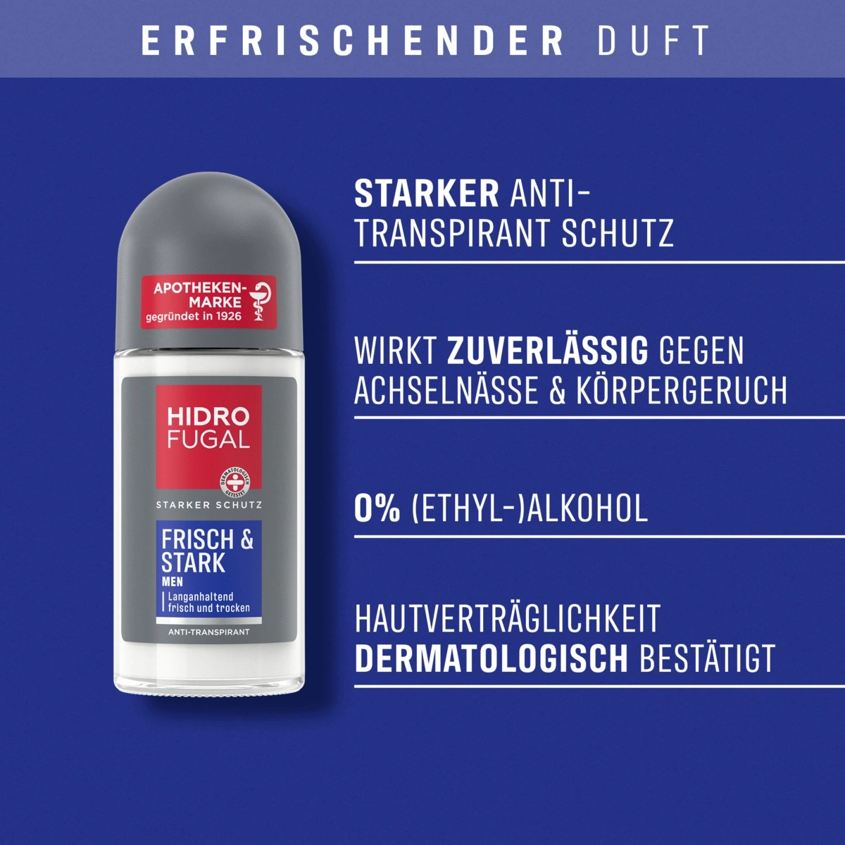 Habe die Hidro Fugal mit Erfrischender Duft Anti-Transpirant Schutz Verpackung